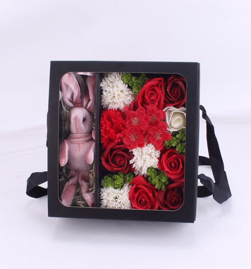 Soap Flower Valentine's Day Floral Atmosphere Bear Gift Box